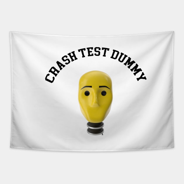 Crash Test Dummy Yellow Head with Safety Mark Background Tapestry by ActivLife