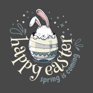 Happy Easter. Cute Easter Bunny clipart T-Shirt