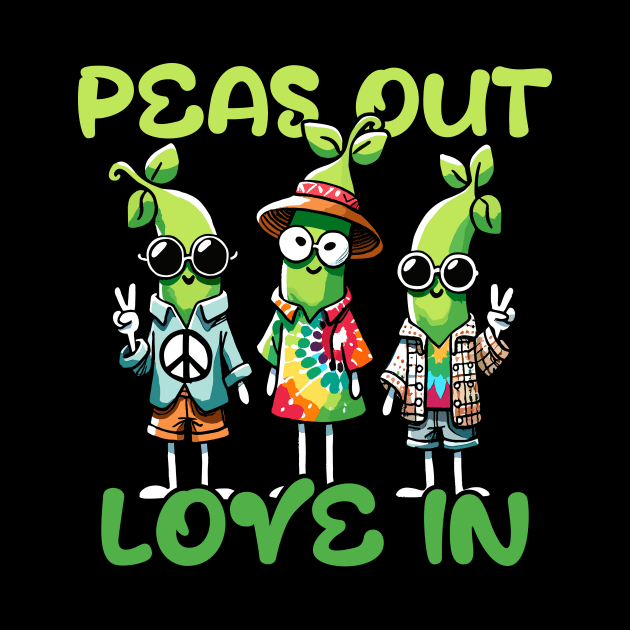 Peas out love in Hippie Pea Peace Design by DoodleDashDesigns