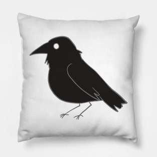 crow illustration Pillow