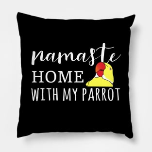 Namaste Home with yellow indian ringneck Pillow