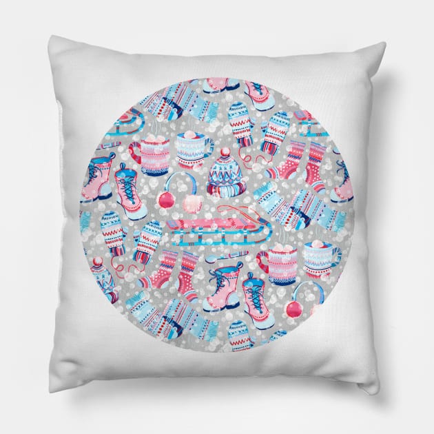 So Much Snow! Pillow by micklyn