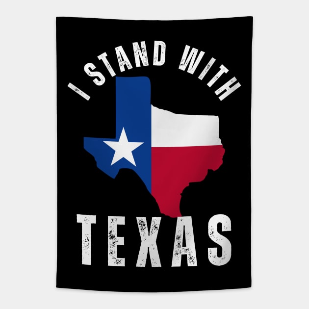 I Stand with Texas Proud Patriotic Texan State Map Tapestry by DenverSlade