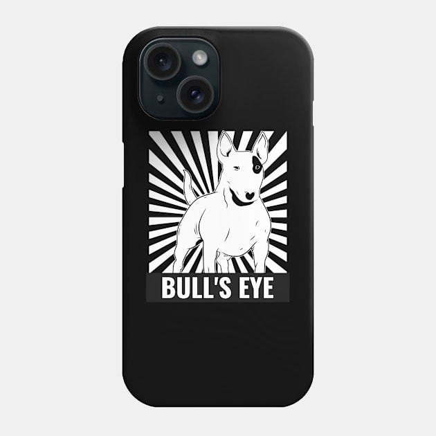 English Bull Terrier With Background - Bull's Eye Phone Case by Kcaand