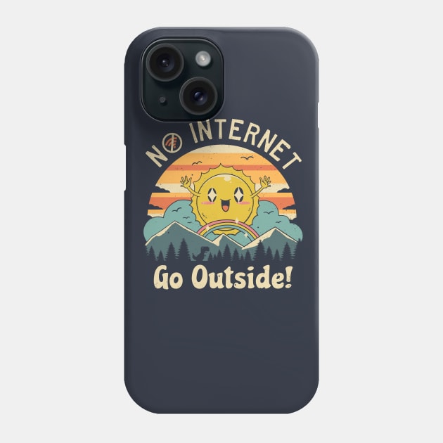 No Internet Vibes! Phone Case by Vincent Trinidad Art