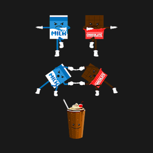 Chocolate, Milk, Milkshake, Fusion, Shake, Creamy, Fun T-Shirt