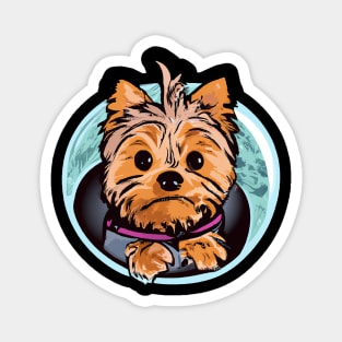 Yorkshire Terrier in Space Dog Lover Yorkie Magnet