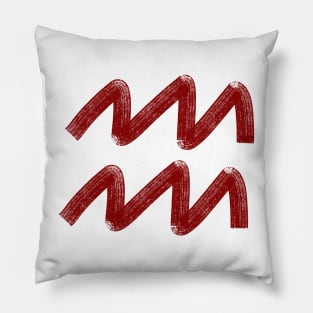 Red Aquarius Pillow