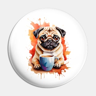 PUG, COFFEE and ART Pin