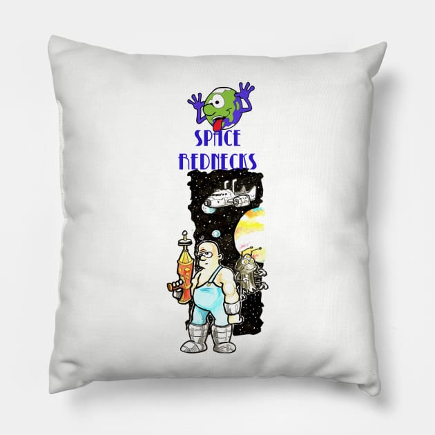 SPACE REDNECKS Pillow by BubbaWorldComix