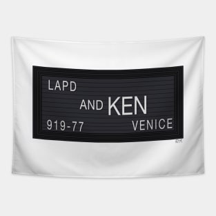 and Ken police ID ~ Barbie Tapestry