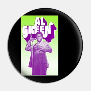 Al Green Riso Style Graphic Pin