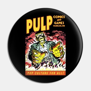 Pulp Robot Flames Pin