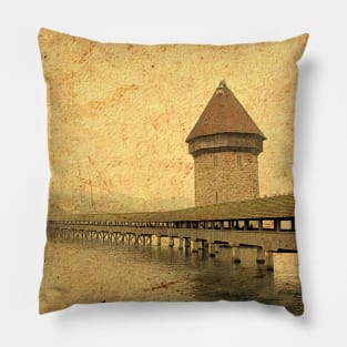 Golden Kapellbrucke in Lucerne Pillow