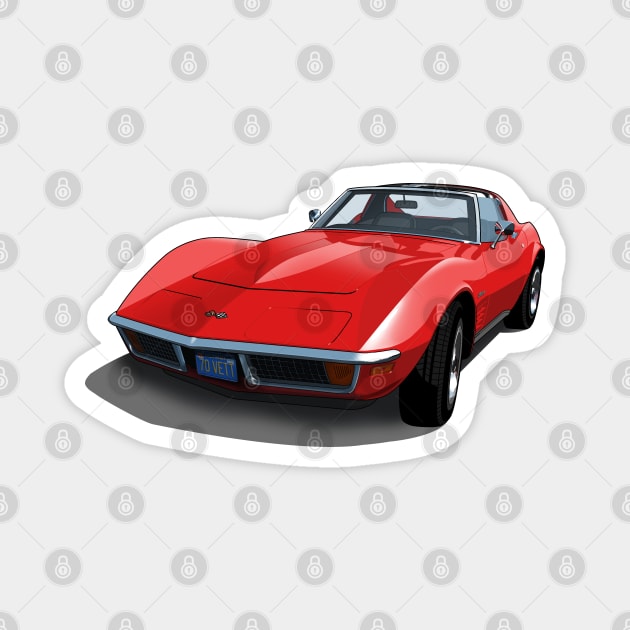 1970 Corvette Stingray in Monza Red Magnet by candcretro