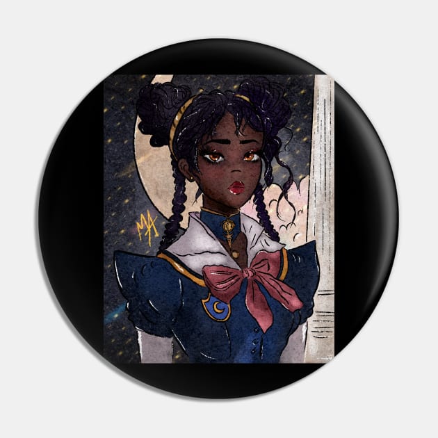 Black Sailor Moon Pin by The Mindful Maestra