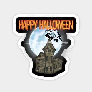 Halloween Spooky Ghost House Magnet