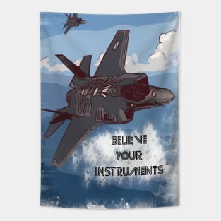 Aviation Jet pilot 'Believe your instruments' Tapestry