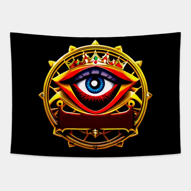 Mystic Eye Emblem Tapestry by HIghlandkings