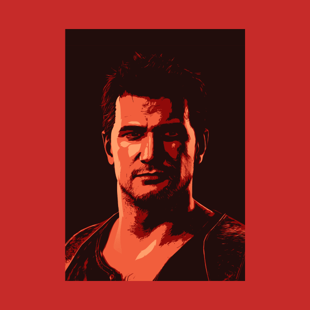 Nathan Drake Uncharted Retro Style by Creativedy Stuff