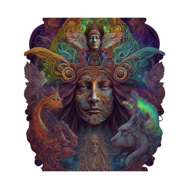 Tribal  shamanic visions by MindTankArt