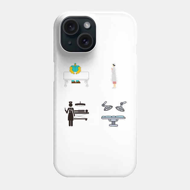 Operating Room Nurse Sticker Pack - Operating Room Nurse Phone Case by PsyCave