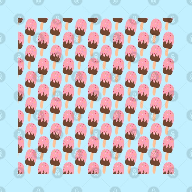 Strawberry and Chocolate Ice cream Pattern by Lizzamour