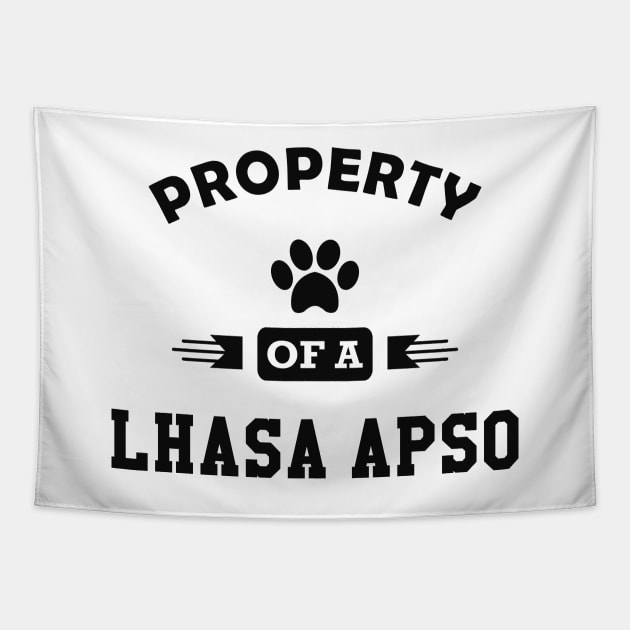 Lhasa Apso Dog - Property of a Lhaso apso Tapestry by KC Happy Shop