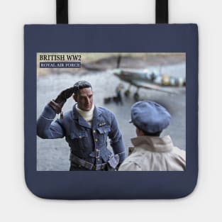 British WW2 RAF Pilot on Runway Tote