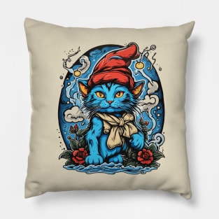 Tattoo Smurf Cat Pillow