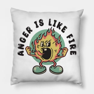 vintage fire mascot character Pillow