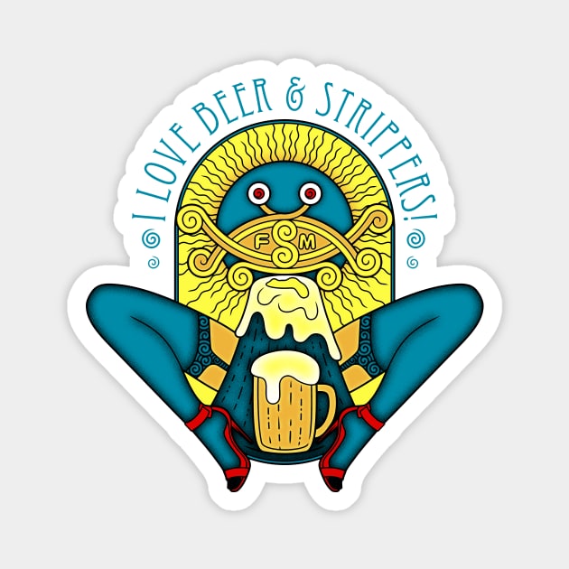 I love beer and strippers Magnet by Penkin Andrey