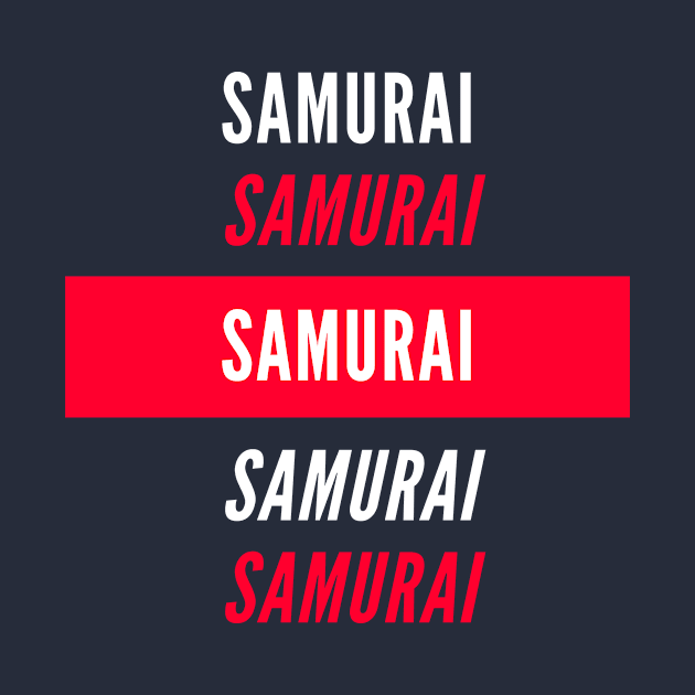 Samurai Red and White Design by divawaddle