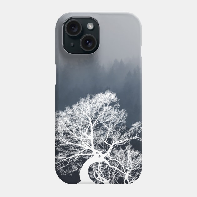 The white Forest Phone Case by InkSymphony