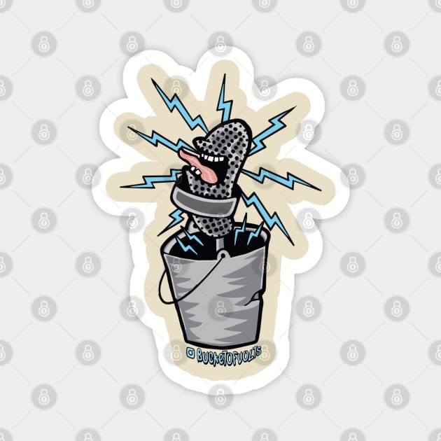 Bucket of volts classic logo Magnet by HacknStack
