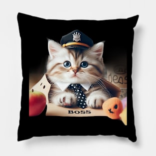 Affectionate Kitty Chief Pillow