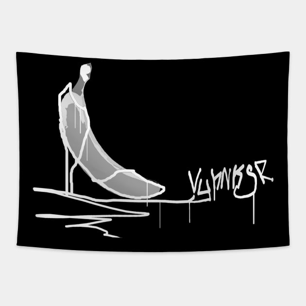 The Banana and the high heel ( white version ) Tapestry by AyhanKeser