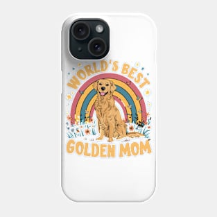 World's Best Golden Mom Rainbow and Butterflies Graphic Phone Case