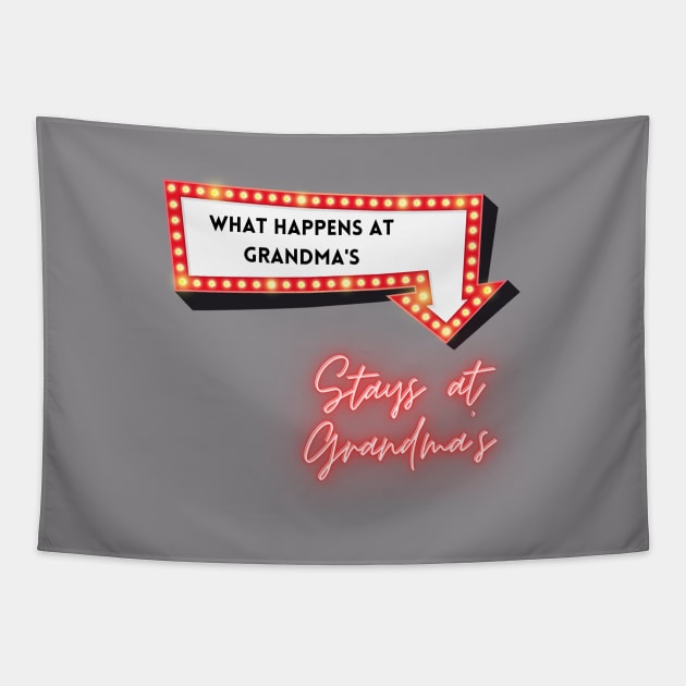 What Happens at Grandma's Stays at Grandmas Tapestry by Castle Rock Shop