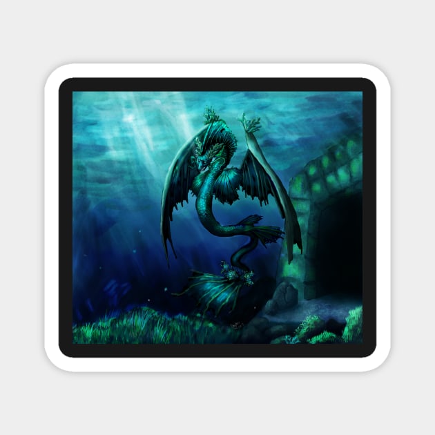 Leviathan Undersea Dragon Magnet by georgiagoddard