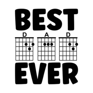 Best DAD Ever, Music Notation, Guitar Chords, Guitarist Dad Gifts, Funny T-Shirt