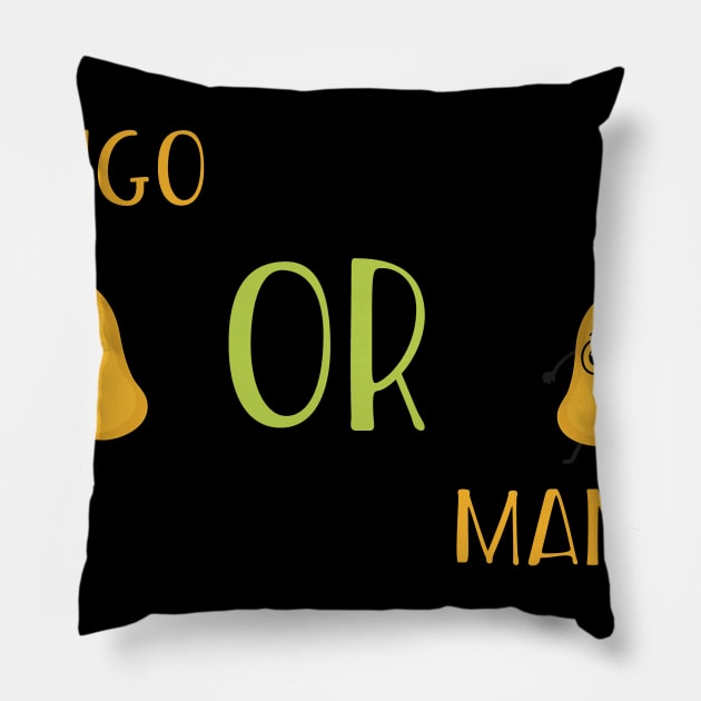 Mango Or Manga Pillow by Lin Watchorn 