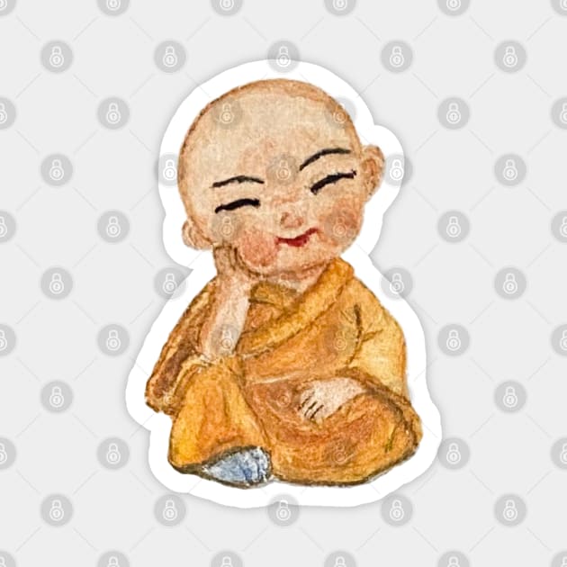 Buddhist Monk Magnet by Suriartaddict