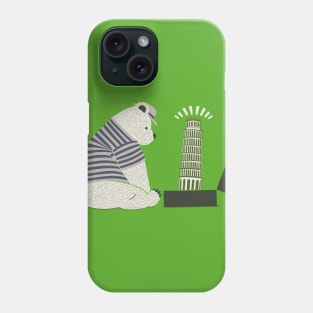 Traveler Tourist Tower of Pisa Bear Italy Phone Case