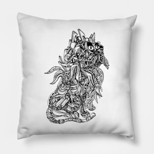 Plant Based Cat | Psychedelic Art Pillow