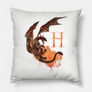 Drachen Buchstabe H Pillow