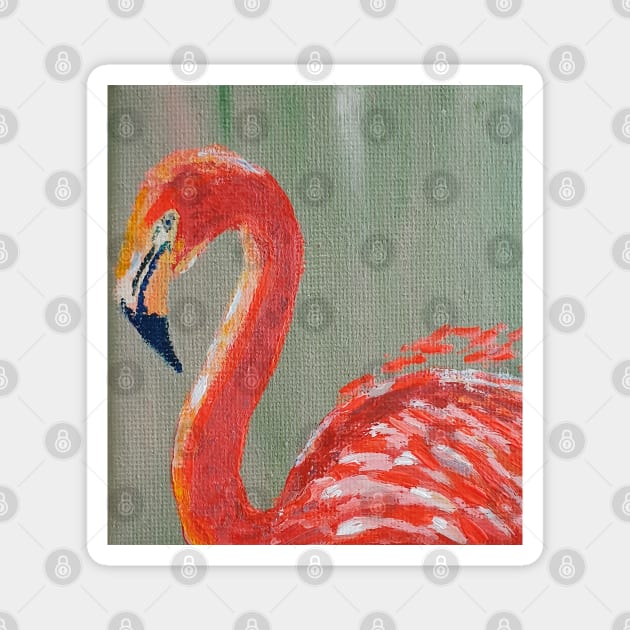 Wildfire Flamingo Magnet by JulieWestmore