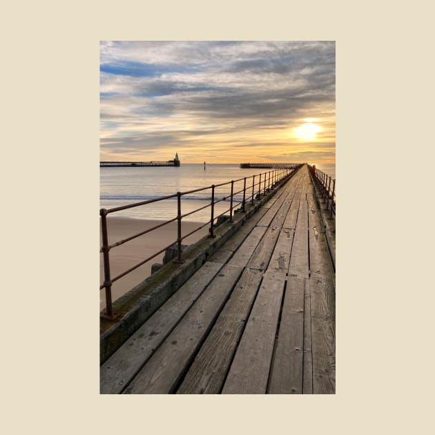 January sunrise at the mouth of the River Blyth - Portrait by Violaman