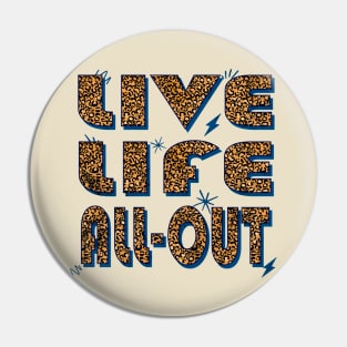 Birthday Gift Sagittarius Girl Fact in Leopard Print: Live Life All Out Pin