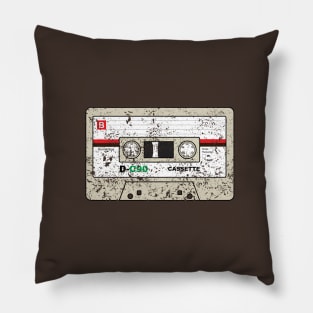 Distressed Cassette Tape Pillow